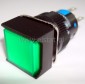 Przycisk chwilowy LAS1-AF-11, zielony LED 12V kwad