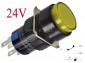 Przycisk chwilow LAS1-AY-11Y 24V żółty 16mm 1NO1NC