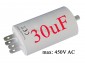 30uF  450V  kond. rozruchowy 44x108mm;  konektory