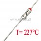 Bezpiecznik termiczny 10A  227°C  axialny; THT 