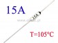 Bezpiecznik termiczny 15A; 105C; axialny; THT