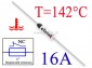 Bezpiecznik termiczny 16A; 142�C; axialny; THT