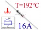 Bezpiecznik termiczny 16A; 192�C; axialny; THT