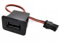 Gniazdo USB A do obudowy na zatrzask, z przewodem