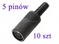 Gnizado DIN 5 pin; 180 st; na kabel; 10szt