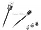 Kabel USB magnetyczny: micro, USB, USB typu C; 1m