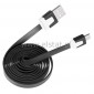 Kabel  WT USB - WT mikro USB  1m paski czarny 