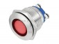Kontrolka LED 12V; metalowa czerwona; 16mm