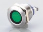 Kontrolka LED 12V  metalowa zielona fi=19mm