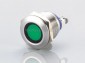 Kontrolka LED 12V; metalowa zielona; otwór 19mm