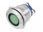 Kontrolka LED 230V; metalowa zielona; 16mm 