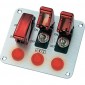 Przełącznik dźwigniowy panel. 20A/12V  x3+3 lampki