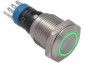 Przycisk stabilny 16mm; LED 12V; zielony; 2NONC