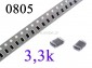 Rezystor 3,3K-0805; SMD;  0,1W; rolka 5000szt