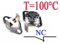 Termostat bimetaliczny 16A 250VAC 100°C pionowy NC