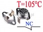 Termostat bimetaliczny 16A 250VAC 105°C pionowy NC