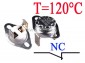 Termostat bimetaliczny 16A 250VAC 120°C pionowy NC