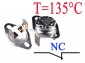 Termostat bimetaliczny 16A 250VAC 135°C pionowy NC