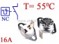 Termostat bimetaliczny 16A 250VAC 55�C pionowy NC