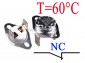 Termostat bimetaliczny 16A 250VAC 60°C pionowy NC