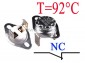 Termostat bimetaliczny 16A 250VAC 92°C pionowy NC