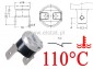 Termostat bimetaliczny 250VAC 10A 110°C pionowy NC