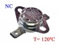 Termostat bimetaliczny 250VAC 10A 115°C poziomy NC