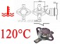 Termostat bimetaliczny 250VAC 10A 120°C poziomy NC