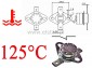 Termostat bimetaliczny 250VAC 10A 125°C poziomy NC