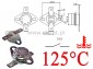 Termostat bimetaliczny 250VAC 10A 125°C poziomy NO