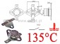 Termostat bimetaliczny 250VAC 10A 135°C poziomy NO