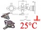 Termostat bimetaliczny 250VAC 10A 25°C poziomy NO