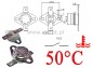Termostat bimetaliczny 250VAC 10A 50°C poziomy NO