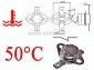 Termostat bimetaliczny 250VAC 10A 50°C poziomy, NC