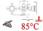 Termostat bimetaliczny 250VAC 10A 85°C poziomy NC