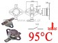 Termostat bimetaliczny 250VAC 10A 95°C poziomy NO