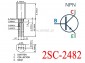Tranzystor 2SC2482 NPN 300V 0.1A 0.9W; TO92