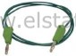 Wtyk banan x2  zielony  ( na kablu 1m )