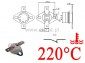 Wyłącznik termiczny bimetaliczny 10A/250V 220°C NC